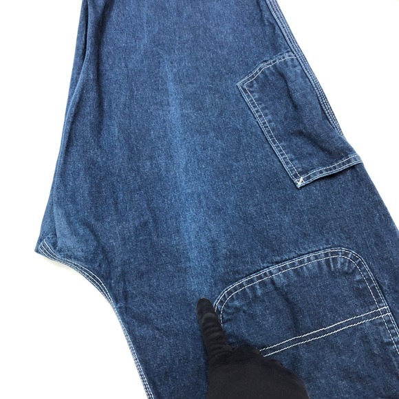 Carhartt Jeans Mens 38x32 Blue Carpenter Fire Resistant Workwear Dark Wash Denim - Picture 13 of 15